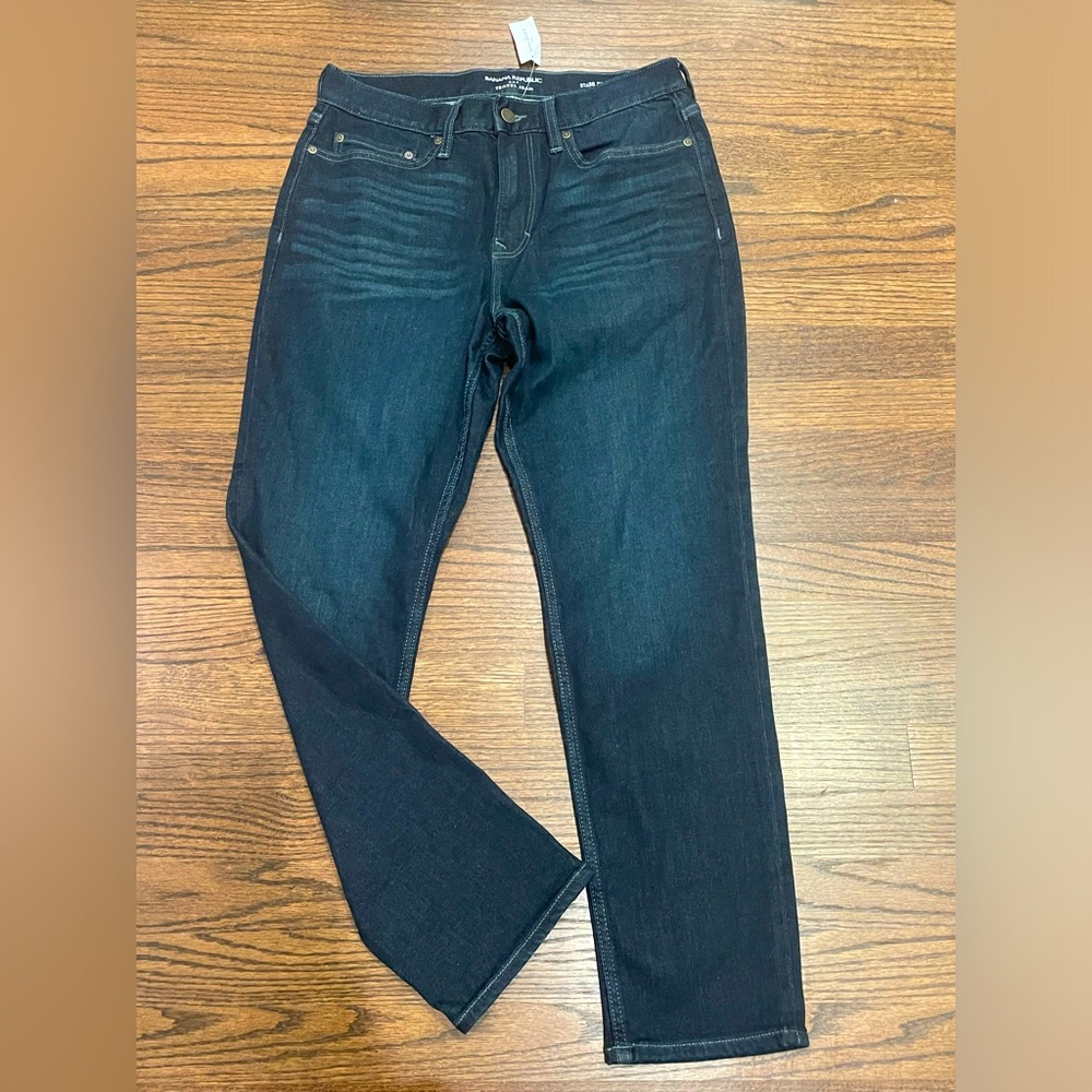 NWT Banana Republic “travel jean” denim 31x30 dark wash stretch - slim fit